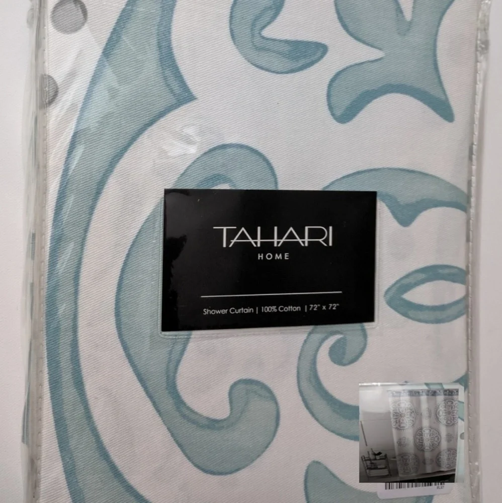 Tahari Home Fabric LG Medallion Shower Curtain
